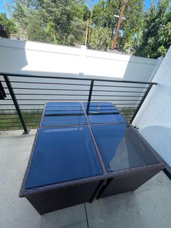 Outdoor Glass table and chairs