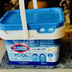 Clorox Xtra Blue 25 Pound Chlorine Tabs 3 Inch Brand New & Sealed