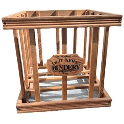 Vintage Old News Bindery Wood Newspaper Bin Bundling Crate