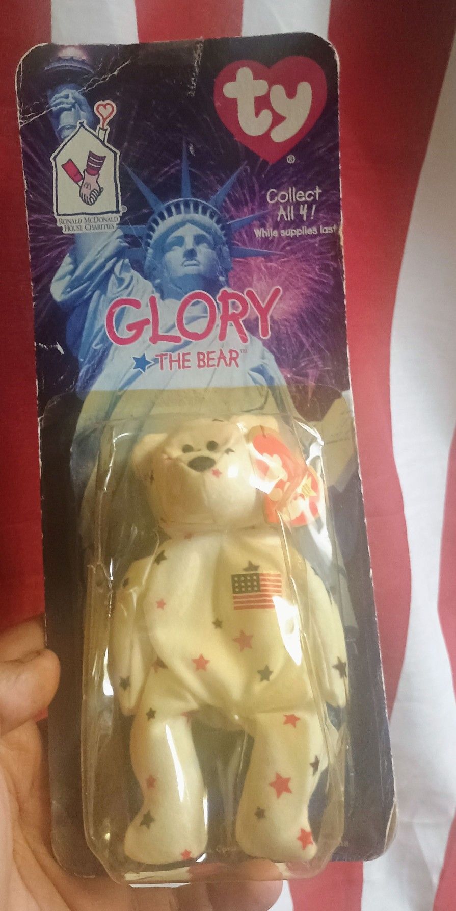Vintage 1999 McDonalds Glory the Bear TY Beanie Baby in original box