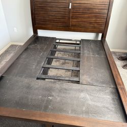 Queen Size Bed Frame with 6 Drawers, No Mattress 