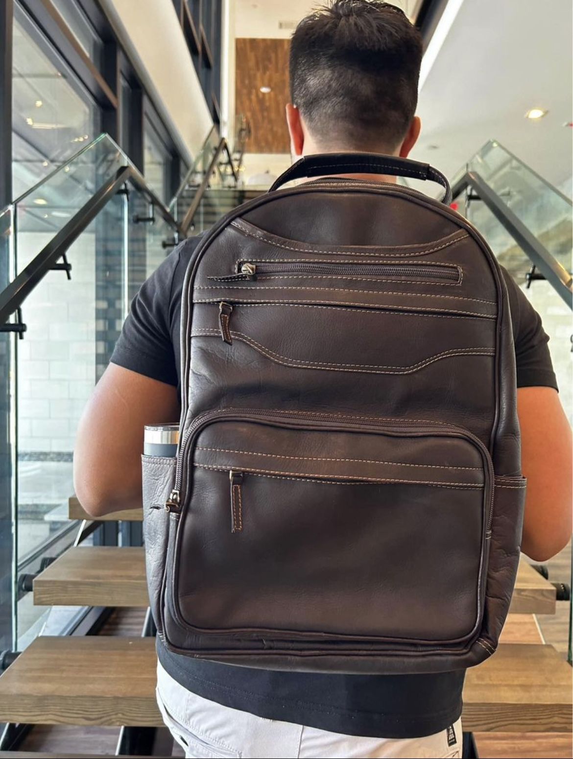 Handmade leather backpacks unisex