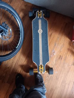 Longboard Skateboard with Gold Trucks