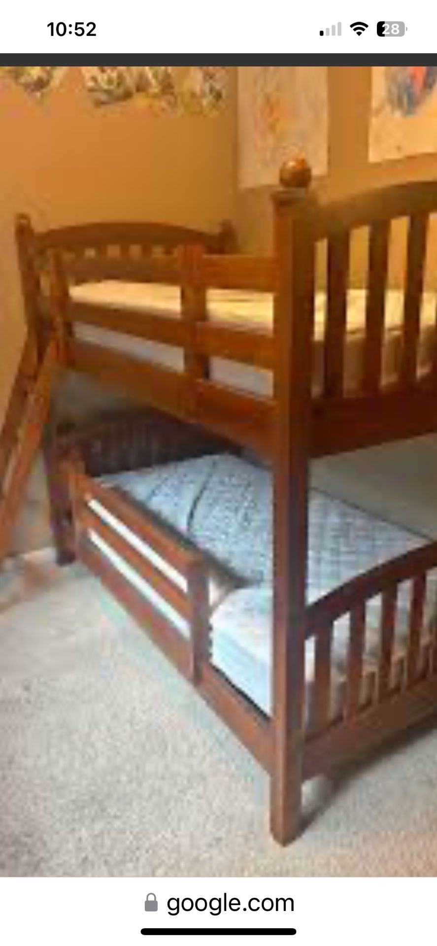 Ethan Allen Bunk Beds With New Mattress