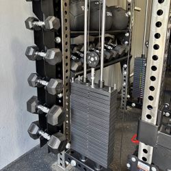 2IN1 Half Rack with Functional Trainer Cables | Vesta Fitness (Accessories Not Included)