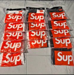 Black supreme socks