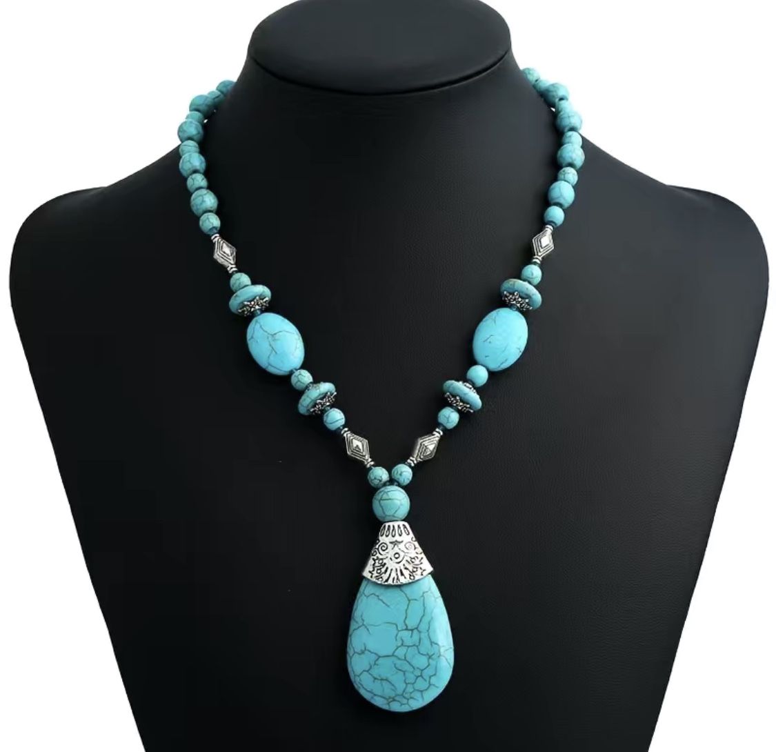 Turquoise Water drop Necklace