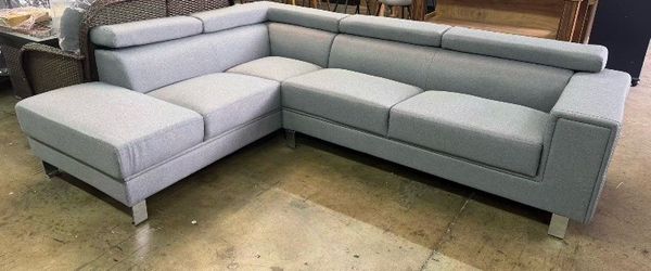 L76/102 X W33 X H18/29in New Grey Modern Sectional Sofa,5-Seat Modular Couch Set L-Shape Linen Fabric Corner Couch Set for Living Room,Apartment,Offic