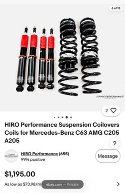 mercedes c63 2015-2021 coilovers