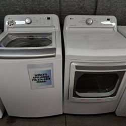 LG TOP LOAD WASHER & GAS DRYER