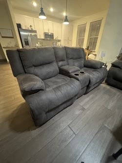 Recliner Loveseat and Sofa Set