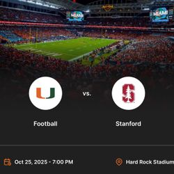 UM v. Stanford - Oct 25 @ 7pm