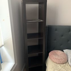 📚Tall IKEA 5-Shelf Bookcase / Display Shelf – Dark Brown Finish