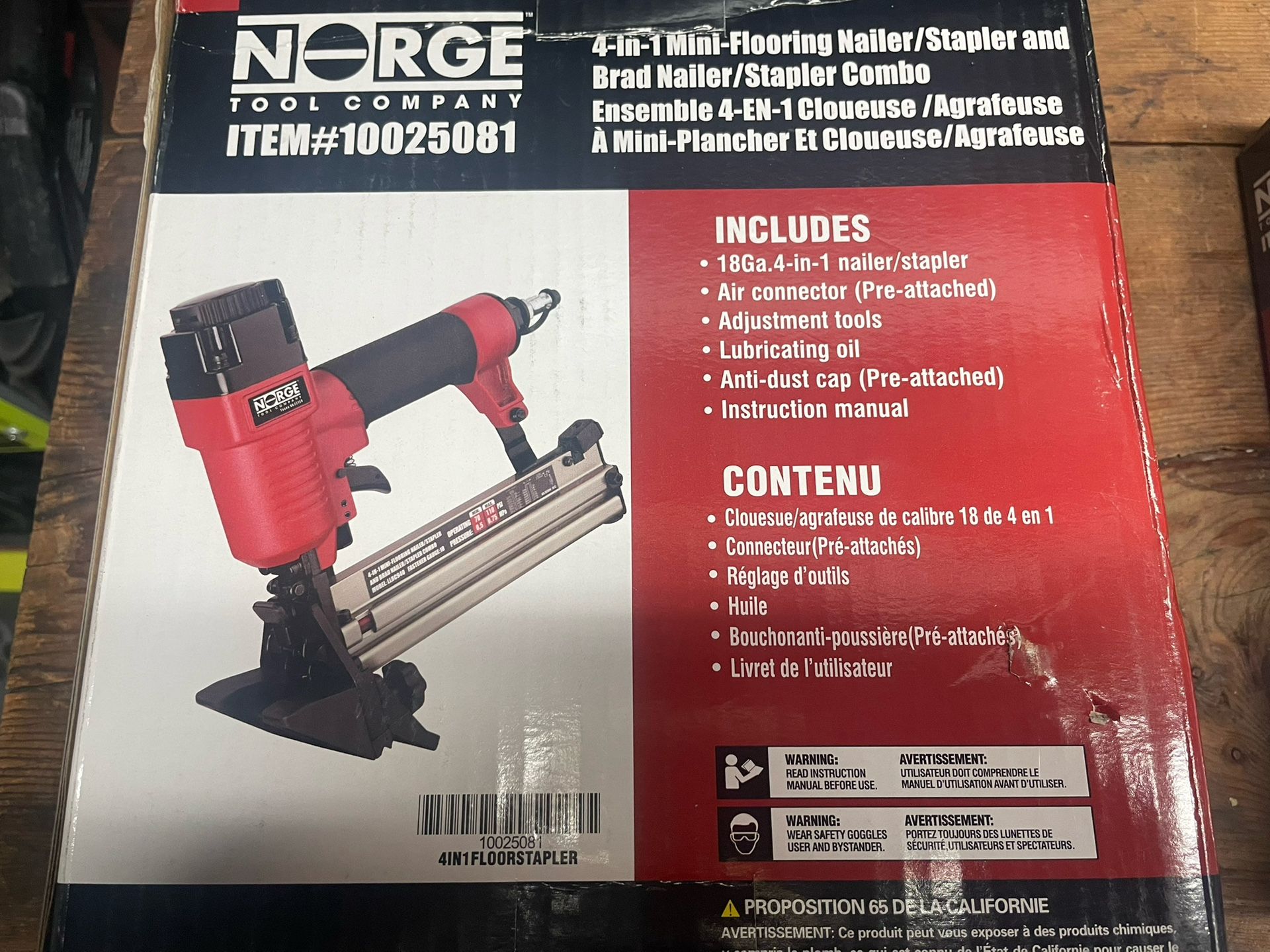 Norge 4-i 1 18g Air Nailer/Stapler