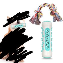 Safe Dog Chew Rope Toys for Small Middle Dog Dental Care, Natural Rubber Toy Bone