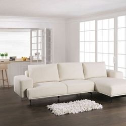 New Sectional (Available In White and Light Grey) Right Chaise Or Left Chaise)
