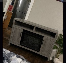 Tv stand with fire places