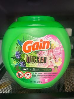 Gain pods 42 ct Wicked limited edition + oxi , febreze and fantabulous floral 30oz