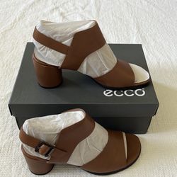Ecco Women’s Shape 65 Block Strap in camel size 10-10.5
