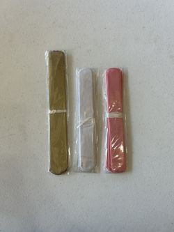 Gold, White, And Pink Pom Pom Decorations 