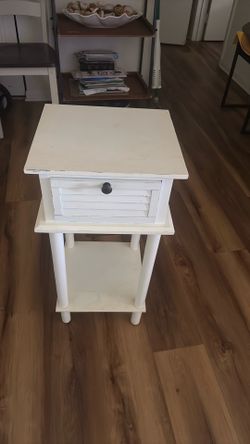 White rustic stand