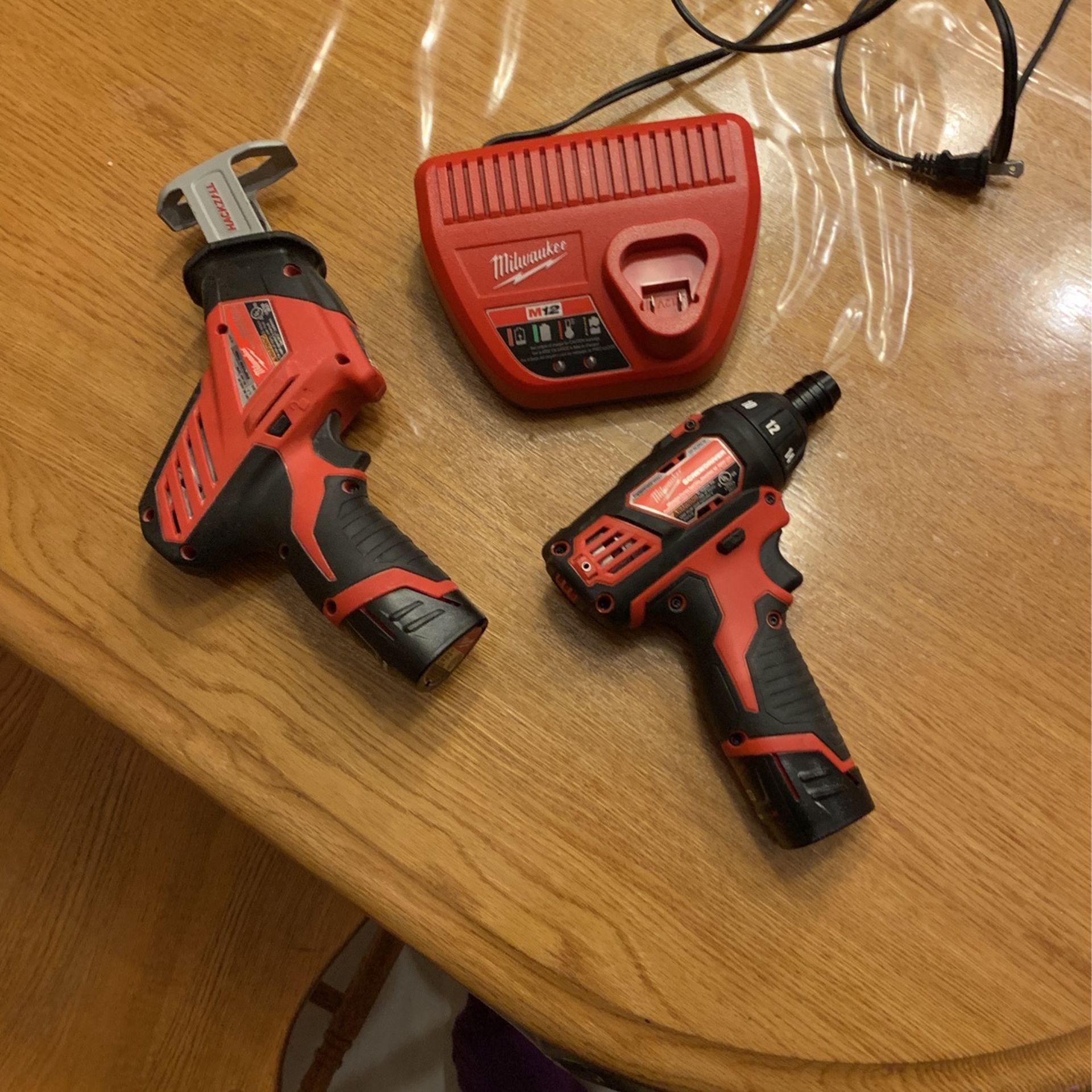 Milwaukee Drill And Hackzall Set With Charger