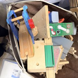 Tomas & Brio Wooden trains & track And Buildings 