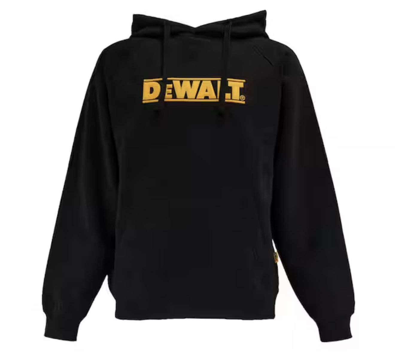 DEWALT Weatherford Men's Black Cotton/Poly Hoodie Sweatshirt with Front Pocket and Logo