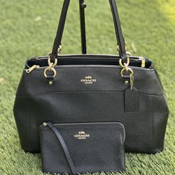 Coach Etta Carryall with Wallet, used/Set de bolsa y cartera, usadas