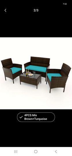 Four piece wicker or furniture set