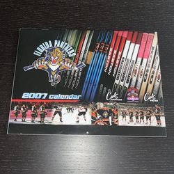 FLA PANTHERS 2007 Autographed Team Calendar 