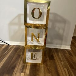 One - First Birthday Balloon Boxes 