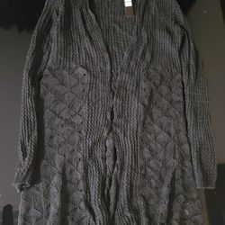 Knit Charcoal Cardigan