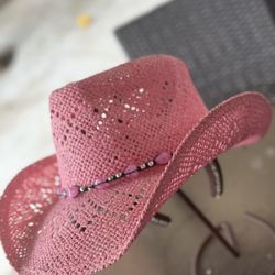 Pink Western Hat