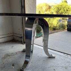 Marble Table With Stainless Base Kitchen Table, Dinning Table 