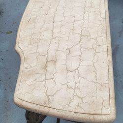 Solid Stone Couch / Window Table