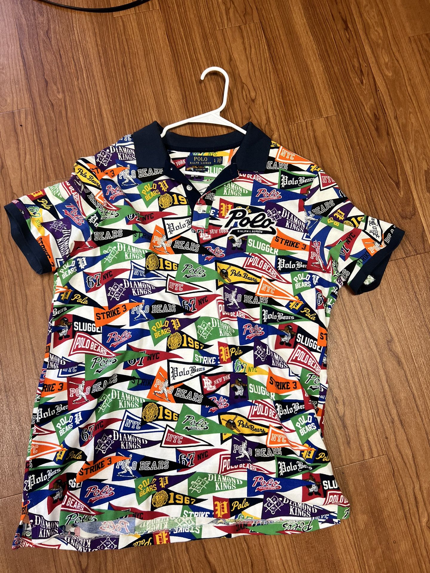 large multicolor ralph lauren shirt
