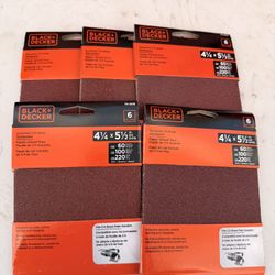 New Black And Decker Sandpaper 1/4-Inch Sheets