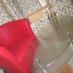 Chair, Table And Shelves