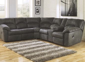 New Grey Reclining sectional