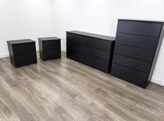 Dresser , chest and 2 nightstands- Cómoda , gavetero y 2 mesitas de noche