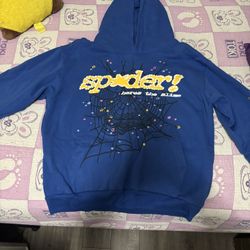 sp5der hoodie blue size M