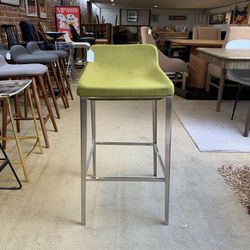  True MC Green Fabric Barstool
