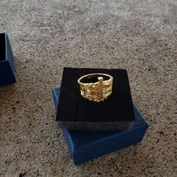 14k gold cross ring size 10