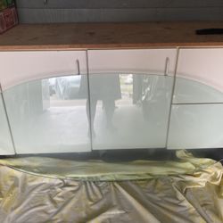 Oval table top glass