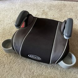 GRACO Backless TurboBooster - Miller grey / gray booster car seat with cup holders   Good condition. Has some stains on the seat but fabric is machine