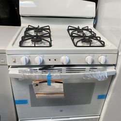 New Ge 30” White Gas Stove