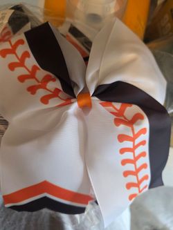 Girls softball/baseball hair bows