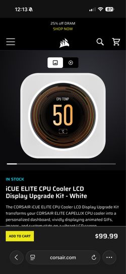 Corsair AIO LCD Screen kit