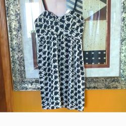 A Is For Audrey Black and White Asymmetrical Mini Dress